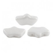 Les perles par Puca® Delos Perlen Opaque white ceramic look 03000/14400